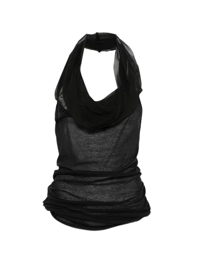 Rick Owens Black Cotton Top