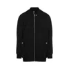 Rick Owens Jumbo Peter Flight Distressed Cotton Jacket In Black