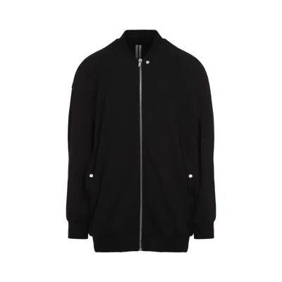 RICK OWENS RICK OWENS BLACK COTTON ZIP-UP SWEATSHIRT