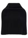 Rick Owens Black Cowl Cape In Black