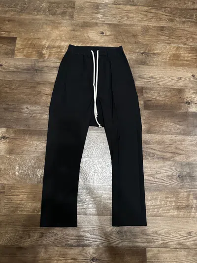 Pre-owned Rick Owens Black Creatch Baggy Pants