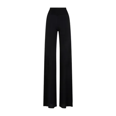 Rick Owens Black Crepe Bias Pants For Women In Ss24 Collection