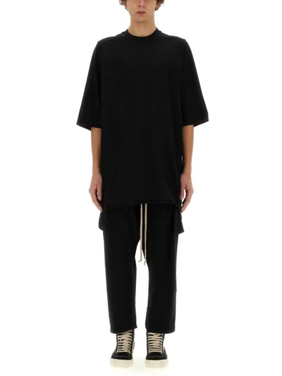 RICK OWENS BLACK CREW NECK T-SHIRT