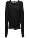 Rick Owens Crew Neck Long Sleeve T-shirt In Black