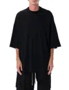 Rick Owens Black Crew Neck T-shirt In Black