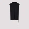 Rick Owens Mens Black Splintered Tarp Relaxed-fit Woven Top In Black