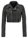 Rick Owens Black Cropped Luke S Stooges Jacket In Black