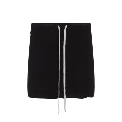 Rick Owens Black Cupro Bud Shorts