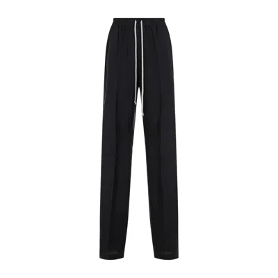 RICK OWENS RICK OWENS BLACK CUPRO DIETRICH DRAWSTRING PANTS