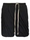 Rick Owens Dbl Long Boxers Bermuda And Short Black In Black
