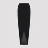 Rick Owens Soft Pillar Asymmetric Wrap Long Skirt In Black