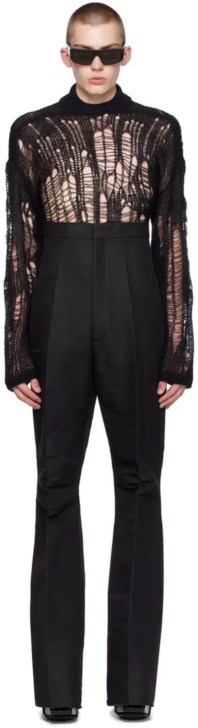 Rick Owens Black Dirt Bolan Trousers In 09 Black