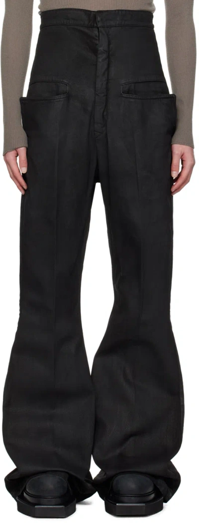 Rick Owens Black Dirt Lido Jeans In 99 Black/black