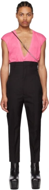 Rick Owens Black Dirt Trousers In 09 Black