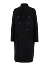 Rick Owens Double-breasted Wide-lapel Coat In Black