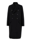 Rick Owens Officer Coat Structured Wide Lapels In Black