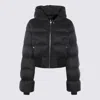 Rick Owens Black Down Jacket With Crop Design And Fixed Hood In Tech Fabric Woman In Black