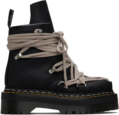 Rick Owens Black Dr. Martens Edition 1460 Quad Sole Megalace Boots