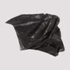 RICK OWENS BLACK DRAPER BUSTIER CALF LEATHER TOP