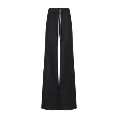 Rick Owens Black Drawstring Bias Cupro Pants