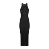 Rick Owens Drkshdw Ribbed Tank Midi Dress In Black