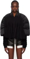 Rick Owens Quilted Shell And Wool Down Jacket In 09 Black