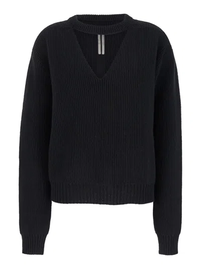 Rick Owens Black Eclipse V-neck Knit