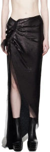 Rick Owens Black Edfu Maxi Skirt In 0999 Black/black Ma