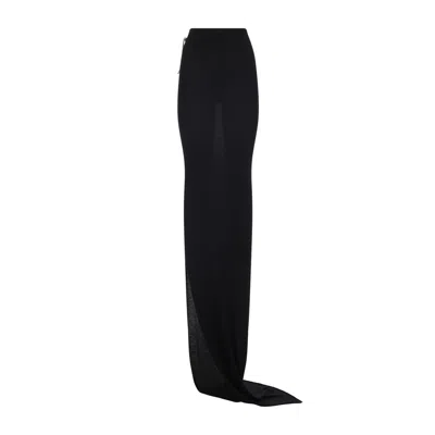 RICK OWENS BLACK EDFU SKIRT