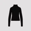 Rick Owens Womens Black Headon Double Lupetto High Neck Cashmere-blend Jumper In Black