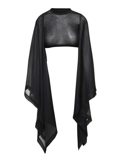 RICK OWENS BLACK FLAG CROP TOP