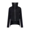 Rick Owens Black Fleece Wool Biker Jacket In Black