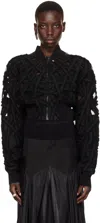 Rick Owens Black Flight Bomber Jacket In 09 Black