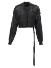 Rick Owens Women Black Flight Bomber Jacket In Black