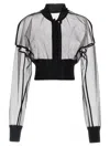 Rick Owens Womens Black Flight Cropped Woven Jacket In Black