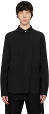Rick Owens Man Shirt Black Size 44 Virgin Wool In Black