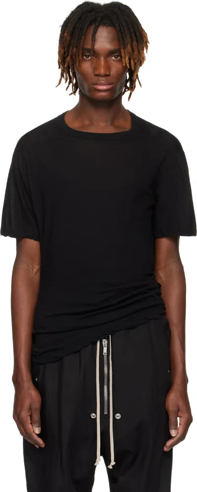 Rick Owens Black Forever Level T-shirt In 09 Black