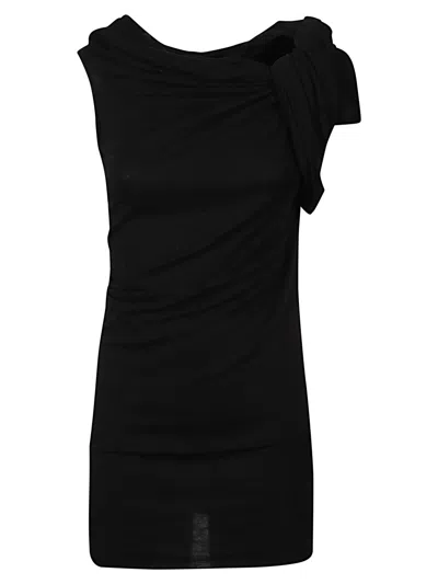 Rick Owens Black Gathered Top