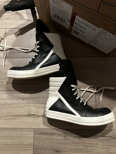 Pre-owned Rick Owens Black Geobasket Shoes