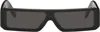 Rick Owens Rectangle Frame Sunglasses In Black