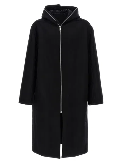 RICK OWENS BLACK GIMP MAC COAT