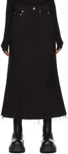 Rick Owens Women's Denim Skirt In 09 Black