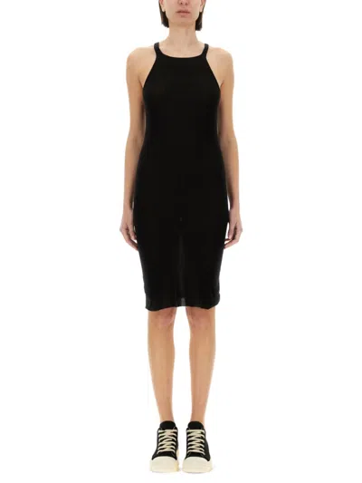 Rick Owens Black Halter Neck Knee Length Dress