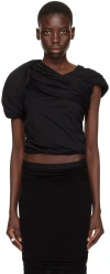 Rick Owens Harness T Draped Top In 09 Black