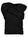 Rick Owens Harness T Draped Top In Black