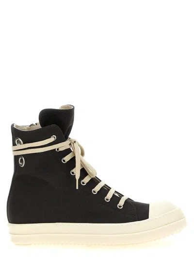Rick Owens Black High Top Sneakers