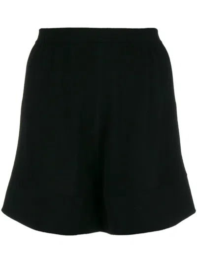 RICK OWENS BLACK HIGH-WAISTED SHORTS
