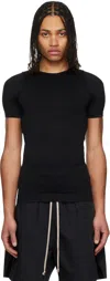 Rick Owens Black Hollywood Active Knit Ss T-shirt In 09 Black