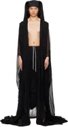 Rick Owens Black Hollywood Allahnah Coat In 09 Black