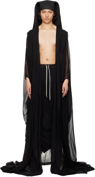 Rick Owens Black Hollywood Allahnah Coat